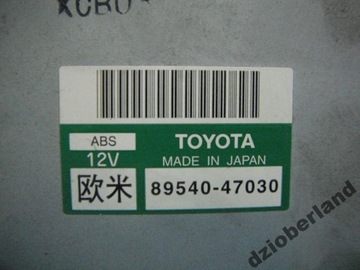 TOYOTA PRIUS I КОМПЬЮТЕР БЛОК УПРАВЛЕНИЯ ABS 89540-47030