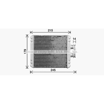 ОБМЕННИК ТЕПЛА, ОБОГРЕВАТЕЛЬ САЛОНА AVA QUALITY COOLING VN6434