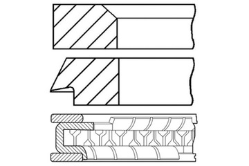 GOETZE 78 STD 1.2-1.2-2.5 КОМПЛЕКТ КОЛЬЦА ПОРШНЯ FIAT SEDICI SUBARU