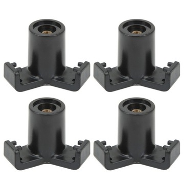 4pcs Car Back Seat Shopping Bag Hook Matte Black