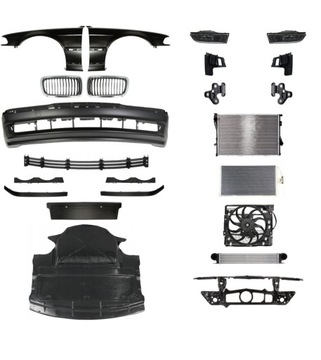 BMW 7 E38 98-01 БАМПЕР ПАНЕЛЬ ПРОТИВОТУМАНКА КОМПЛЕКТ ЗАПЧАСТИ
