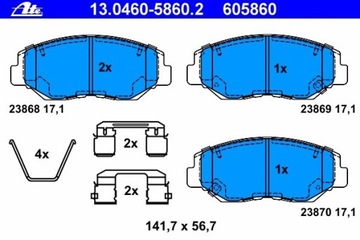 КОЛОДКИ ГАЛЬМІВНІ ПЕРЕД HONDA CR-V 1999- 2006