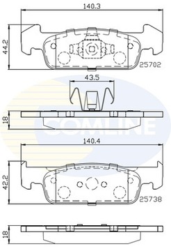 КОЛОДКИ ТОРМОЗНЫЕ COMLINE /ПЕРЕД/ DACIA SANDERO 13-/LOGAN 12-/STEPWAY/TWINGO