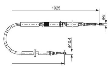 BOSCH 1 987 477 959 CIĘGŁO, ТОРМОЗ СТОЯНОЧНИЙ