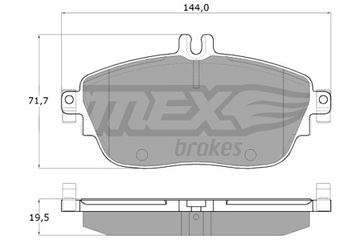 TOMEX BRAKES КОЛОДКИ ТОРМОЗНЫЕ MERCEDES W176 A-KLASA 12-18 ПЕРЕД