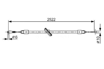 ТРОС HAM. RĘCZ. DB- VW P. SPRINTER- CRAFTER 06-