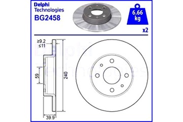 DELPHI ДИСКИ ТОРМОЗНЫЕ ТОРМОЗНЫЕ 2 ШТУКИ. ПЕРЕД ЗАД ABARTH 500 595 695 500C 595C