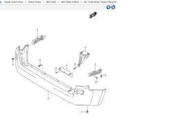 БАМПЕР ЗАД SUZUKI GRAND VITARA 71811-77K00-799