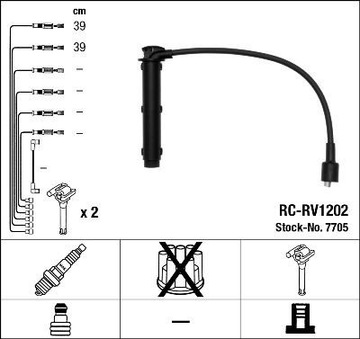 NGK 7705 КОМПЛЕКТ ТРУБОК ZAPŁONOWYCH