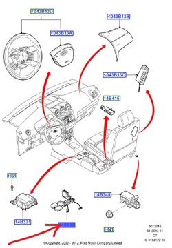 ПРОВОДКА ПОДУШКИ ВОЗДУХ FORD TRANSIT CONNECT