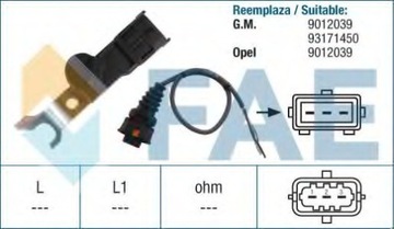 ДАТЧИК ПОЛОЖЕНИЯ ВАЛА ГРМ OPEL 9012039