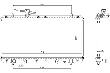 NISSENS РАДИАТОР ДВИГАТЕЛЯ ВОДЫ SUZUKI LIANA 1.3 1.6 07.01-