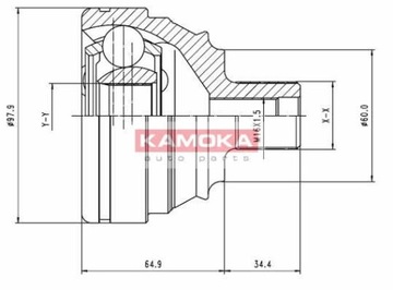 ШАРНИР КАРДАННЫЙ KAMOKA 6738