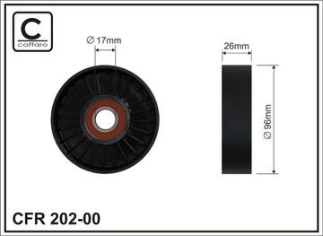 CAFFARO 202-00 РОЛИК NAPINACZA, РЕМЕНЬ ПОЛИКЛИНОВЫЙ ПОЛИКЛИНОВЫЙ