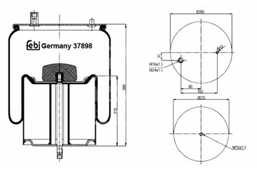 FEBI BILSTEIN ПЫЛЬНИК ПОДВЕСКИ ПНЕВМАТИЧЕСКОЙ ЗАД P RVI MAGNUM