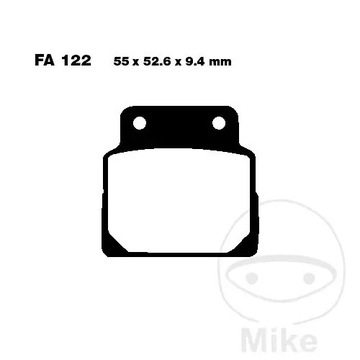 КОЛОДКИ ТОРМОЗНЫЕ ПЕРЕДНЯЯ EBC FA122