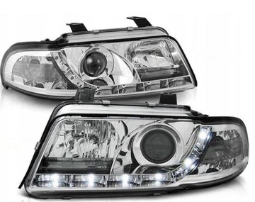 ФОНАРИ РЕФЛЕКТОРЫ AUDI A4 B5 99-00 DAYLIGHT CHROME