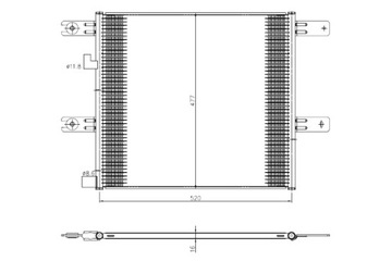 NRF КОНДЕНСАТОР КОНДИЦИОНЕРА 540X477X16 RVI C D VOLVO FE II 05.12-