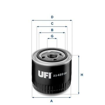 UFI 23.489.00 ФИЛЬТР МАСЛА