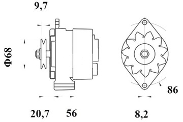 MAHLE ГЕНЕРАТОР OPEL ASCONA B ASCONA C ASTRA F ASTRA F КЛАСИЧЕСКИЙ COMBO 