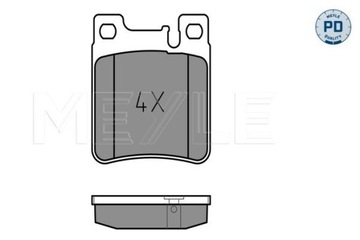 КОЛОДКИ ТОРМОЗНЫЕ DB ЗАД W210 C200-320 95- 0252130515/PD