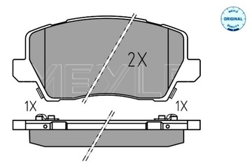 MEYLE КОЛОДКИ ТОРМОЗНЫЕ ПЕРЕД KIA PICANTO III 1.0 1.2 03.17-