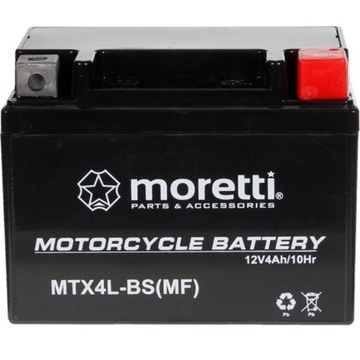 АККУМУЛЯТОР ГЕЛЕВИЙ MORETTI YTX4L-BS СКУТЕРА BARTON