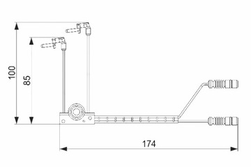 BOSCH ДАТЧИК ZUŻYCIA КОЛОДОК ТОРМОЗНЫХ ПЕРЕД MERCEDES G W460 G