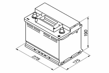 BOSCH АККУМУЛЯТОР BOSCH 12V 70AH 640A S3 P + 1 278X175X190 B13