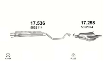 ГЛУШИТЕЛЬ ГЛУШИТЕЛЬI OPEL ZAFIRA A КОВЕЛЬ