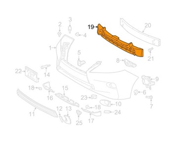 АБСОРБЕР БАМПЕРА LEXUS RX350/450H 12-