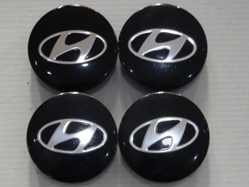 4X КОЛПАЧКИ КОЛПАЧКИ ЭМБЛЕМА DO ДИСКОВ HYUNDAI 56 MM ЧЕРНЫЕ