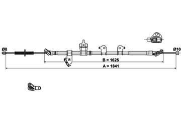 ATE ТРОС ТОРМОЗНОЙ РУЧНОГО ЗАД P TOYOTA RAV 4 III RAV 4 IV 2.0-3.5