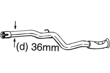 BOSAL ТРУБА ВЫХЛОПНАЯ СЕРЕДИНА ŚR. 36MM CITROEN SAXO PEUGEOT 106 I 106