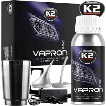 K2 VAPRON РЕСТАВРАЦИЯ ФАР PRO КОМПЛЕКТ DO ODNOWIENIA ФАР 600ML