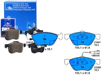 ATE КОМПЛЕКТ КОЛОДОК ТОРМОЗНЫХ 77362193 71772214