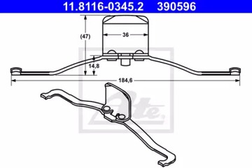 ПРУЖИНА КОЛОДОК ТОРМОЗНЫХ VAUXHALL VOLVO SAAB AT