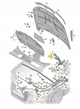 AUDI A5 8W 8W6 ЗАВЕСА КАПОТА ПРАВАЯ 2016- 8W6823302D 8W6823302E OE