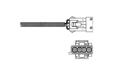 ЗОНД ЛЯМБДА (LICZBA ТРУБОК 4, 530MM) (С ПОДОГРЕВОМ) CITROEN C2, C3 I, C4,