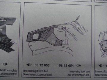 VW GOLF II 2 83 92 КРЫЛО ВНУТРЕННИЙ ЧАСТЬ ПЕРЕД ЛЕВЫЙ VAN WEZEL 5812653