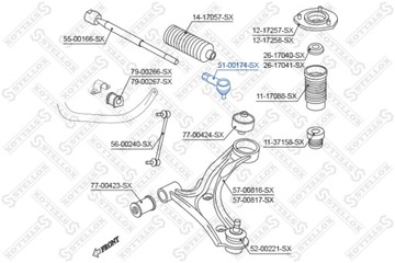 НАКОНЕЧНИК СТАБІЛІЗАТОРА РУЛЬОВОЇ STELLOX 51-00174-SX