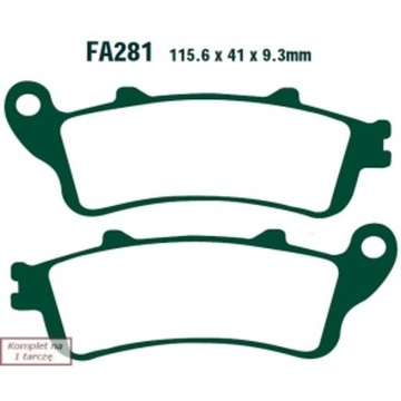 КОЛОДКИ HAM. MOTO. HONDA FJS 600 SILVERWING (БЕЗ ABS) (01-06) SFA281