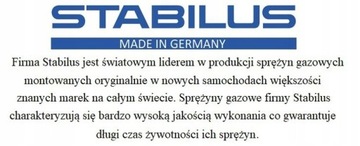 STABILUS 873790 ПРУЖИНА ГАЗОВАЯ, КРЫШКА КАБІНЫ ДВИГАТЕЛЯ