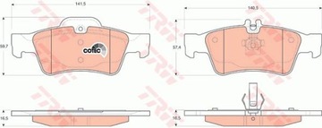 КОЛОДКИ ТОРМОЗНЫЕ ЗАД DB W211/W212/W220/W221/C219