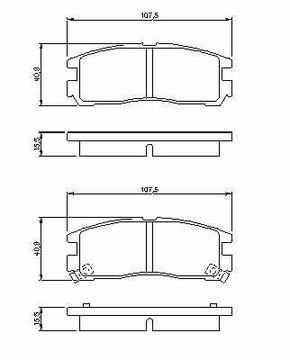 КОЛОДКИ ТОРМОЗНОЙ MITSUBISHI GALANT 93- ЗАД Z ДАТЧИК.