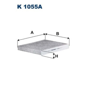 ФИЛЬТР, ВЕНТИЛЯЦИЯ СТОРОНЫ ПАССАЖИРА ФИЛЬТРON K 1055A