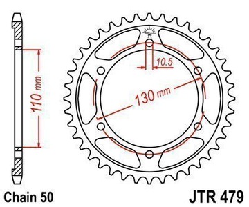 ЗУБЧАТКА ЗАДНЯЯ JT 43-ZĘBY YZF R-1 1000 1998-2014