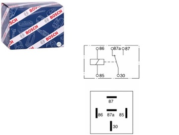 РЕЛЕ УНИВЕРСАЛЬНИЙ 12V 30A LICZBA POŁĄCZEŃ 5 MERCEDES A W169 A