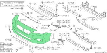 БАМПЕР ПЕРЕДНИЙ SUBARU IMPREZA USA ОРИГИНАЛ 2019-2023