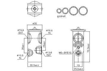 NISSENS КЛАПАН РАСШИРИТЕЛЬНЫЙ КОНДИЦИОНЕРА OPEL MERIVA A 1.3D-1.8